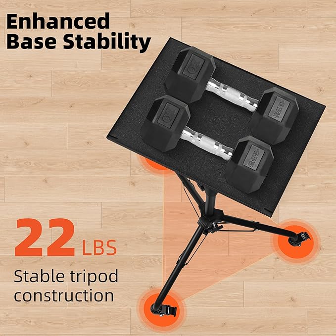 STEADUS Projector Stand Tripod – 24 to 59 Inch Adjustable Height – Dual Shelves - Image 4