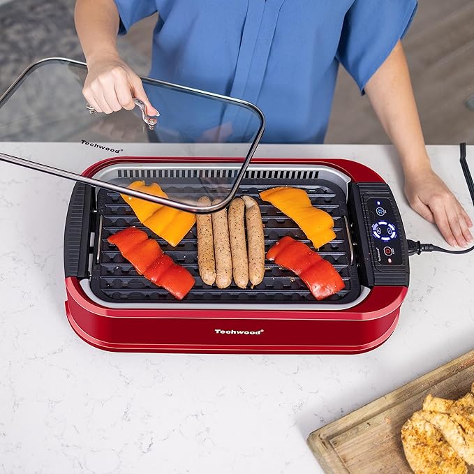 Indoor Smokeless Grill, Techwood 1500W Electric BBQ Grill - Image 8