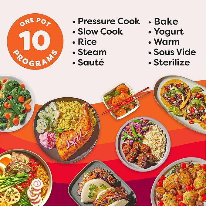 Instant Pot Pro 10-in-1 Pressure Cooker, Slow Cooker, Rice/Grain Cooker - Image 2