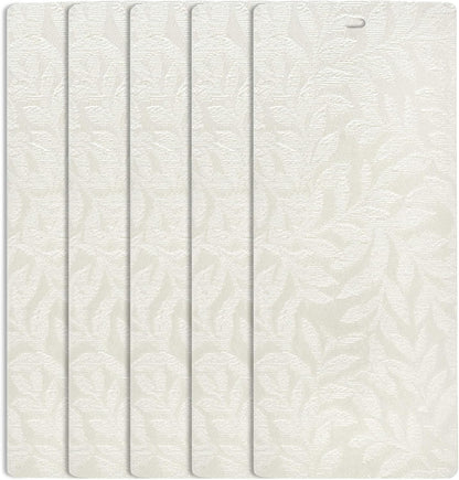 DALIX Rainforest Off White Vertical Blind Texture Sliding Door 82.5 Qty 5 Pack