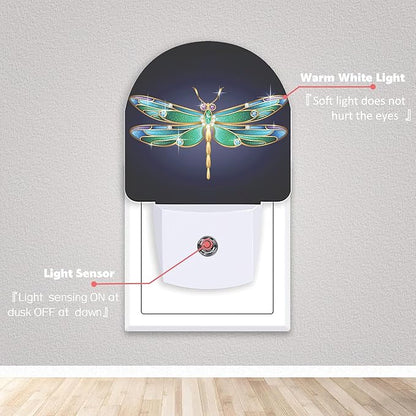 Axxitude Green Dragonfly Night Lights Plug into Wall - Image 2