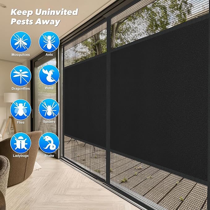 Magnetic Screen Door 72"x80" Blackout – Privacy Protection, Powerful Magnets - Image 7