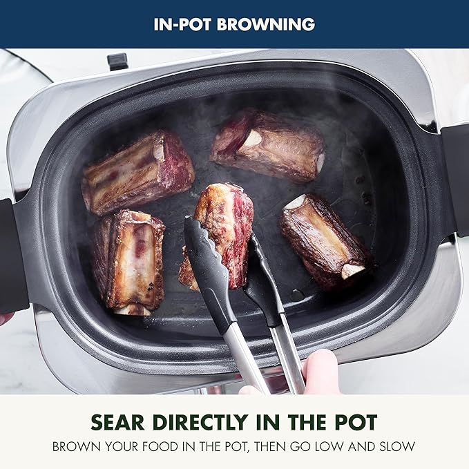 GreenPan Elite 8-in-1 Programmable 6QT Electric Slow Cooker, Dishwasher Safe - Image 6