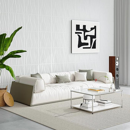 Art3d 12 Pack 3D Wave Design Wall panels 19.7"x19.7" PVC Panel - Image 6