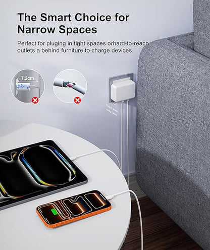 Fast Charger Block, GaN 6 Port USB C Charging Station Hub Cube, 100W Multiport - Image 4