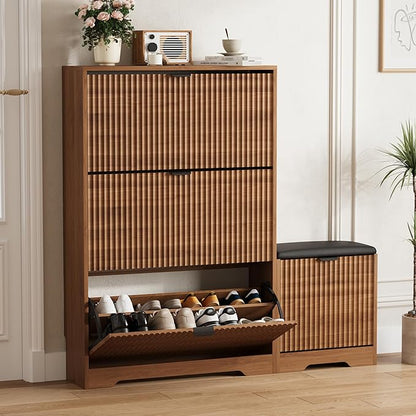 Shoe Cabinet Storage for Entryway by HUANLEGO