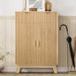 Shoe Cabinet Storage for Entryway, 4 Tier Fluted Shoe Storage Cabinet by HUANLEGO