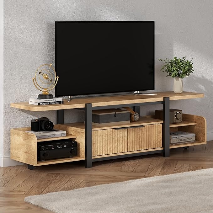 TV Stand with LED Lights and Storage cabinet - Image 3