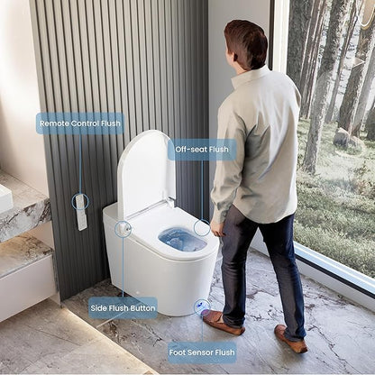 Casta Diva Smart Toilet with Bidet Built in, Bidet Toilet with Wider Heated Seat - Image 6