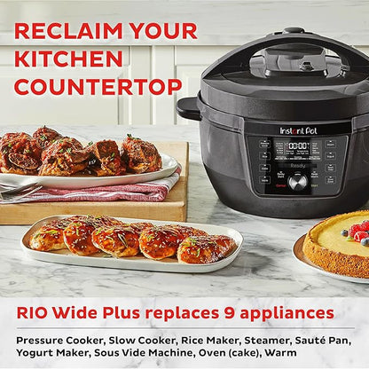 Instant Pot RIO Wide Plus, 9-in-1 Electric Pressure Cooker, 35% Larger Cooking - Image 9