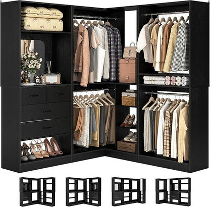 Unikito 86” Closet System, Corner Closets Organizer by Unikito