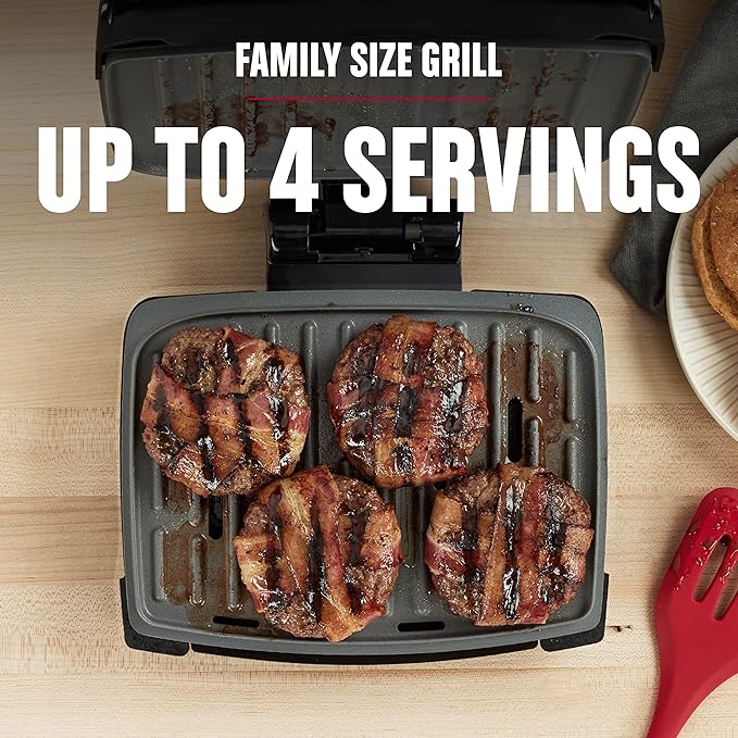 George Foreman® Fully Submersible™ Grill, NEW Dishwasher Safe, Wash the Entire - Image 7