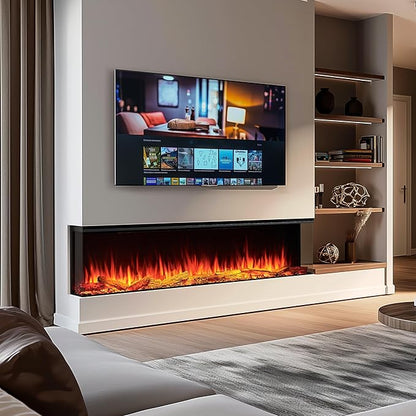 LegendFlame 71" W Smart Build in Electric Fireplace Insert, 1-2-3 Sided View - Image 2