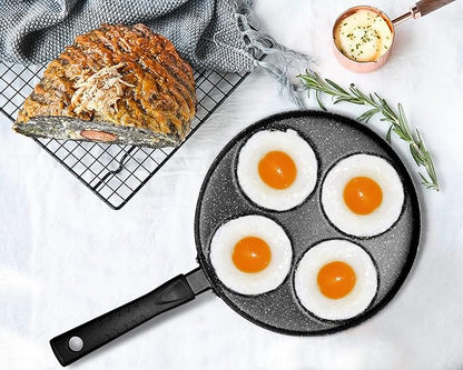 MyLifeUNIT Egg Frying Pan, 4-Cup Nonstick Fried Egg Pan, Aluminum Egg Cooker Pan - Image 4