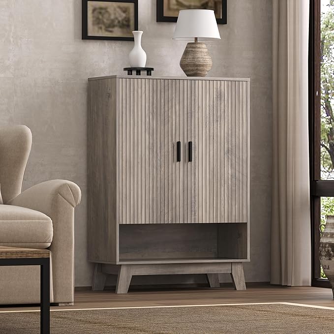 4-Tier Fluted Shoe Cabinet - Image 4