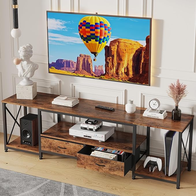 GYIIYUO TV Stand with Fabric Drawers by GYIIYUO