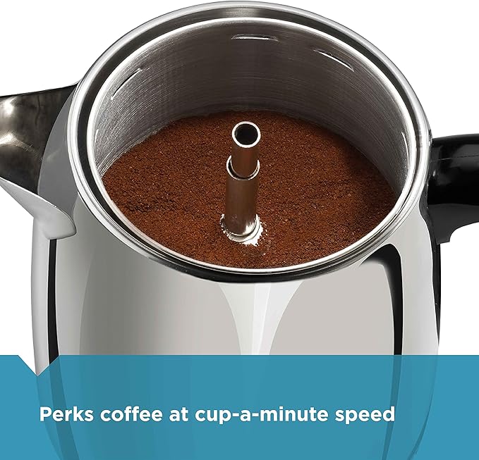 Farberware Electric Coffee Percolator, Stainless Steel Basket, Automatic Keep - Image 7