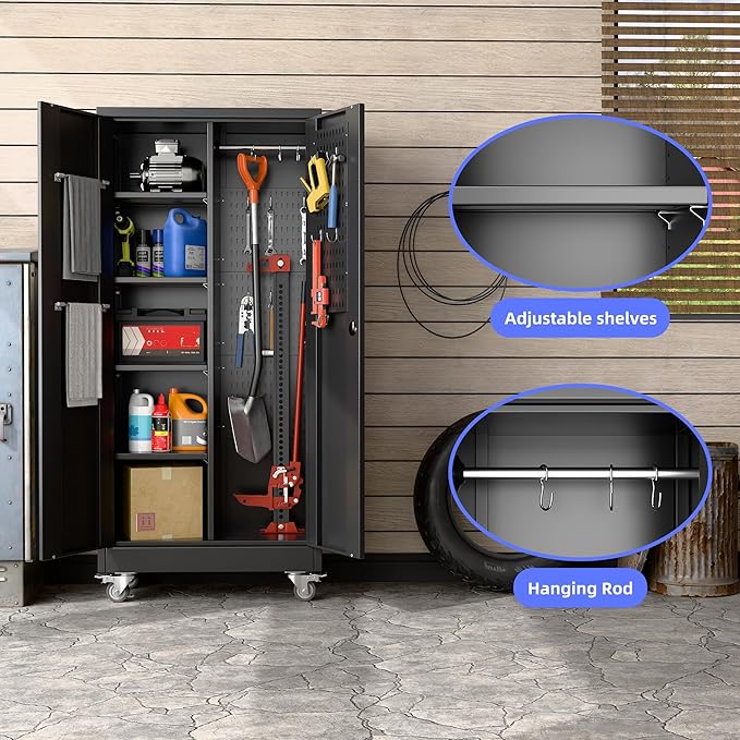 SUXXAN Broom Closet Storage Cabinet - Image 5