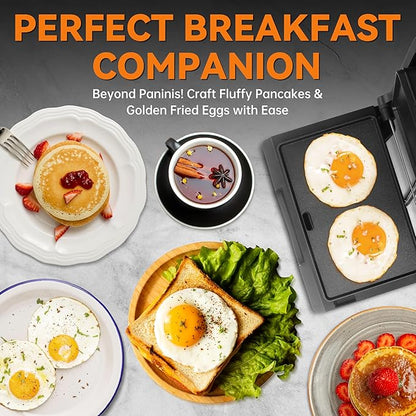 Baker's Friend Mini Panini Press Electric Griddle, 2 Slices of Panini Grill - Image 5