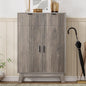 Shoe Cabinet Storage for Entryway, 4 Tier Fluted Shoe Storage Cabinet by HUANLEGO