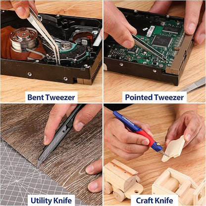 WORKPRO 33PCS Precision Repair Tool Set Includes Pliers Set, Screwdrivers Set - Image 8