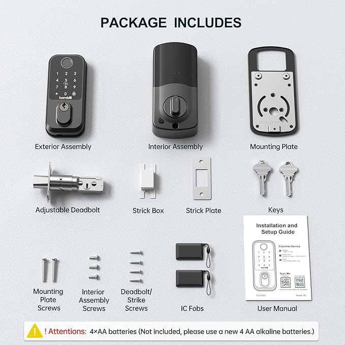 Keyless Entry WiFi Smart Lock, Hornbill Fingerprint Smart Deadbolt - Image 9
