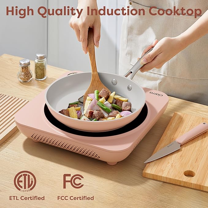 CIARRA CATIH1A-P Portable Induction Cooktop, Slim Single Electric Countertop - Image 3