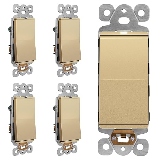 LIDER Minimalist Design Matte Finish Lighted Decorator Switch, Frameless Paddle by LIDER