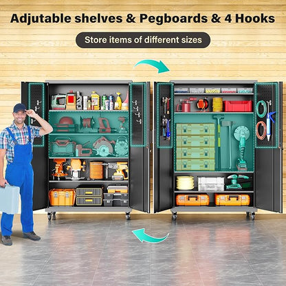 SISESOL Wide & Deep Metal Storage Cabinet - Image 5
