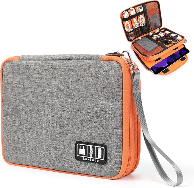 Luxtude Travel Cable Organizer Bag, Electronic Organizer Travel Case Large by Luxtude
