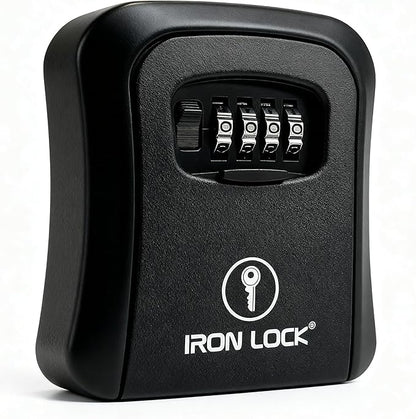 Iron Lock® Key Lock Box Wall Mount – Medium Waterproof Heavy-Duty Metal Safe by IronLock