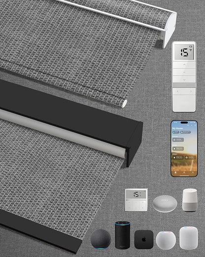 Kincmo Motorized Blinds with Remote, 100% Blackout Motorized Roller Shades Work by KincmoBlinds