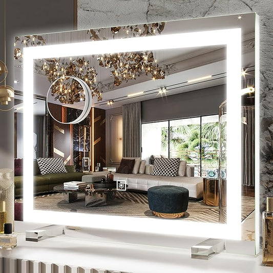FENNIO Vanity Mirror with Lights，20"x23" Lighted Makeup Mirror, Large Makeup by FENNIOLEDMIRRORS