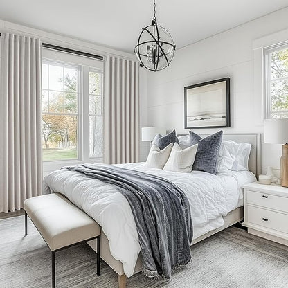 Light Brown Linen Floor to Ceiling Curtains - Image 7