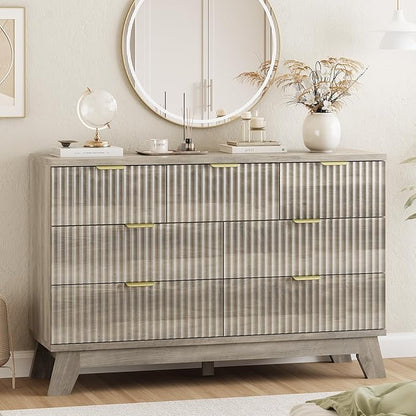 Xixini Fluted Dresser for Bedroom by Xixini