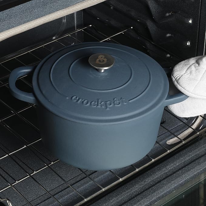 Crock-Pot Artisan 7-Quart Round European Enameled Cast Iron Dutch Oven – Matte - Image 5