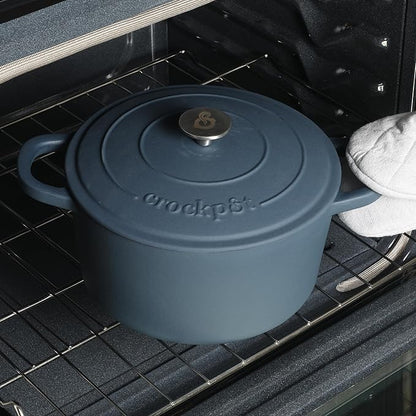 Crock-Pot Artisan 7-Quart Round European Enameled Cast Iron Dutch Oven – Matte - Image 5