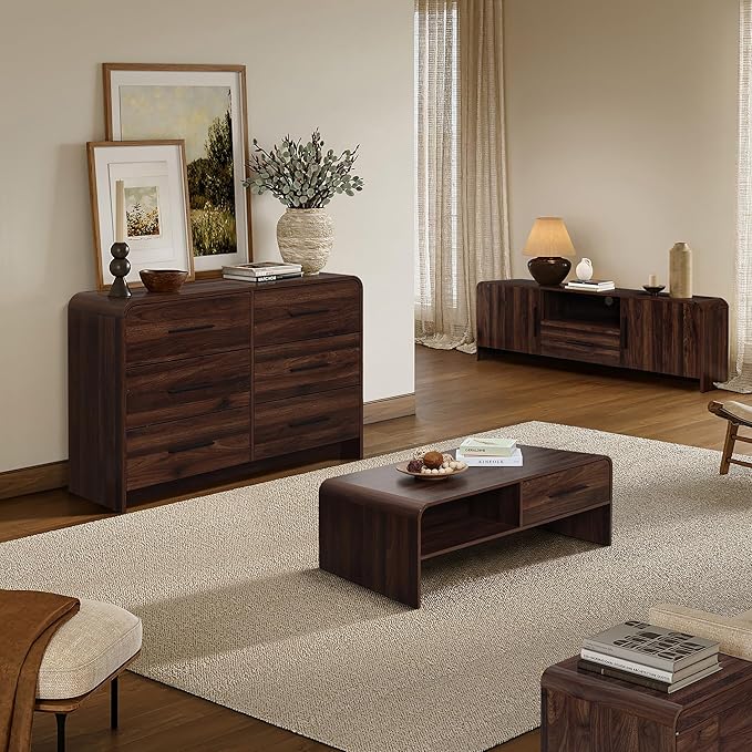 LuxenHome 70" Mid-Century Modern TV Stand - Image 4