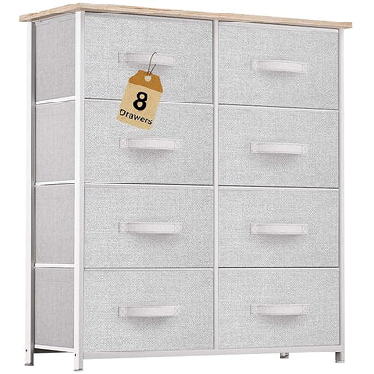 DWVO Fabric Dresser for Bedroom, Tall Dresser by DWVO