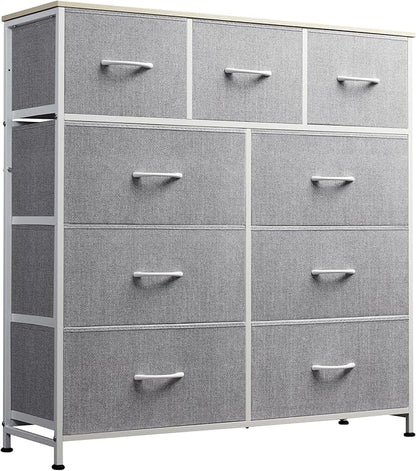 WLIVE 9-Drawer Dresser, Fabric Storage Tower by WLIVE