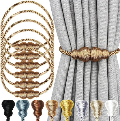 Nieffeiy Magnetic Curtain Tiebacks Outdoor Curtain Tie Backs Rope Decorative by CurtianTiebacks