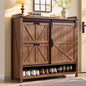 OKD Shoe Storage Cabinet with 2 Flip Drawers & Sliding Door, Farmhouse Entryway by OKD