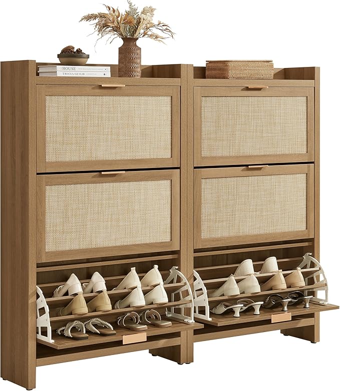 SICOTAS Rattan Shoe Storage Cabinet by SICOTAS