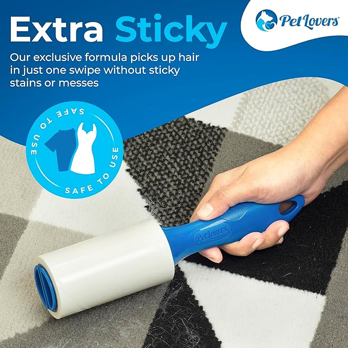 PetLovers Extra Sticky Lint Roller Mega Value Set 1000 Sheets - Image 2