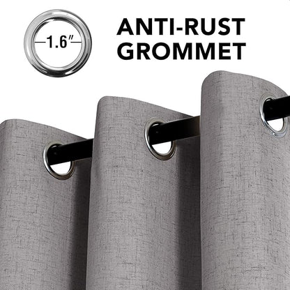 H.VERSAILTEX Linen Curtains 100% Blackout Curtains - Image 3