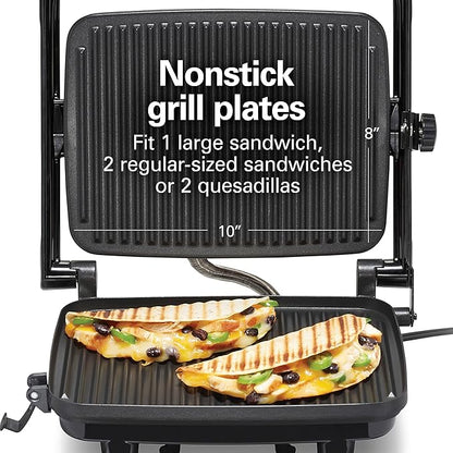Hamilton Beach Panini Press Sandwich Maker & Electric Indoor Grill - Image 3