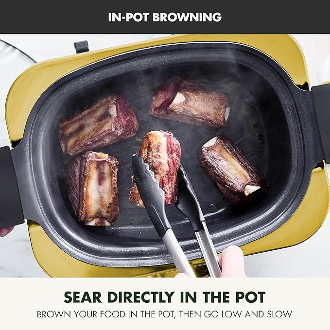 GreenPan Elite 8-in-1 Programmable 6QT Electric Slow Cooker, Dishwasher Safe - Image 6