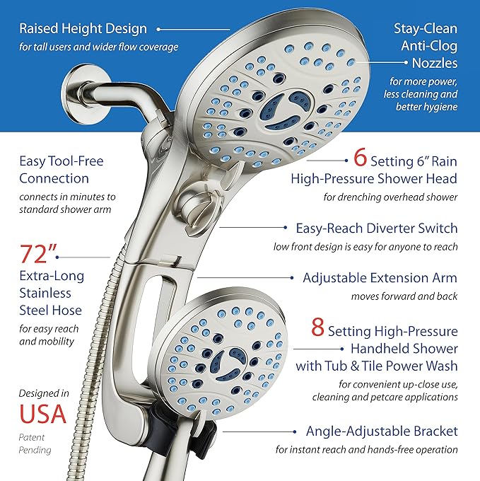 Hotel Spa AquaCare for California As-Seen-On-TV High Pressure Handheld Rain - Image 7