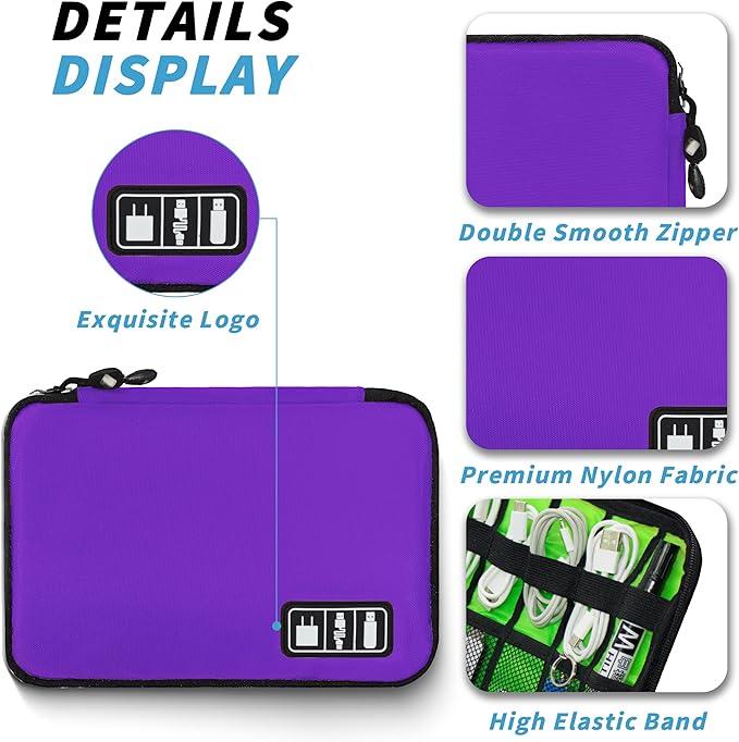 Electronics Organizer, Portable Cable Organizer Bags, Travel Electronic - Image 2