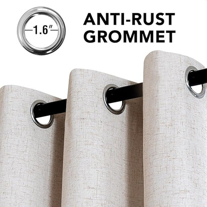 H.VERSAILTEX Linen Curtains 100% Blackout Curtains - Image 3